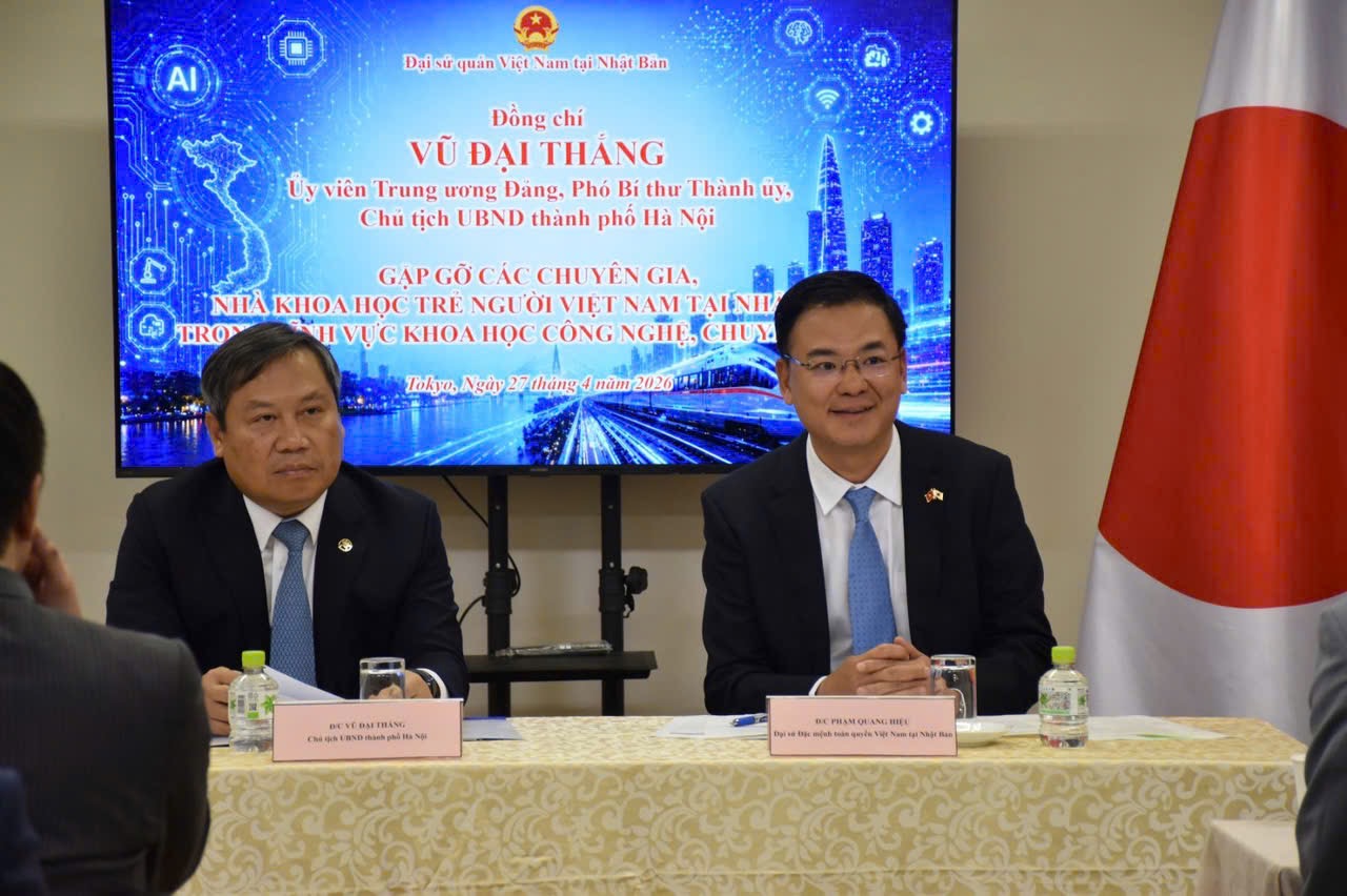 Đoàn công tác của Chủ tịch UBND thành phố Hà Nội làm việc với Đại sứ quán Việt Nam tại Nhật Bản và cộng đồng trí thức, chuyên gia người Việt trong lĩnh vực khoa học công nghệ, đổi mới sáng tạo